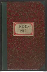 k.k. naturhistorisches Hofmuseum, Index Intendanzakten 1917, Seite 1